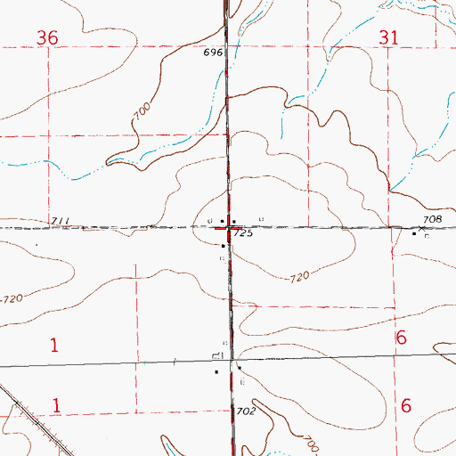 Topographic Map of Pleasant Mound Methodist Episcopal Church (historical), IL