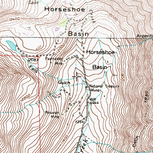 Topographic Map of Falls Gulch, CO