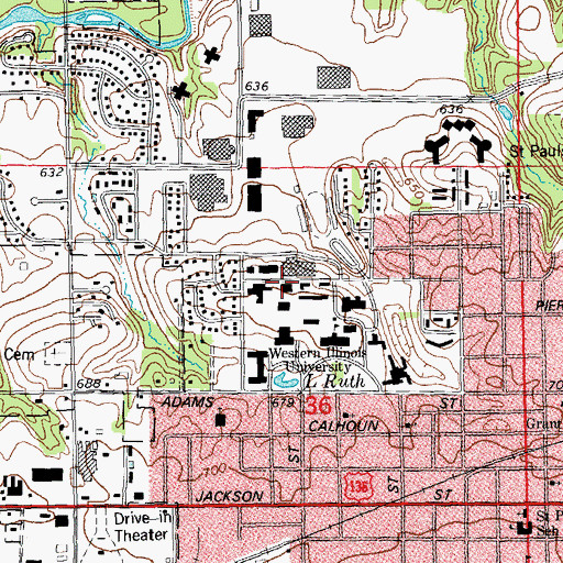 Topographic Map of Sallee Hall, IL