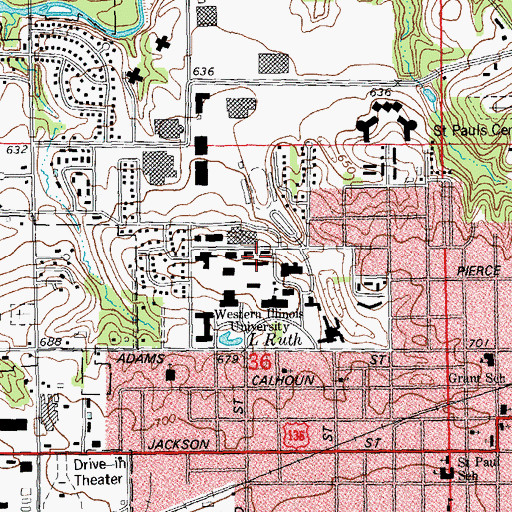 Topographic Map of Seal Hall, IL