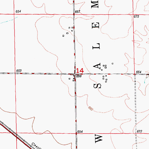 Topographic Map of Shoo Fly, IL