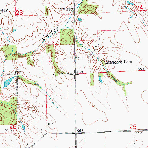Topographic Map of Stewardsville (historical), IL