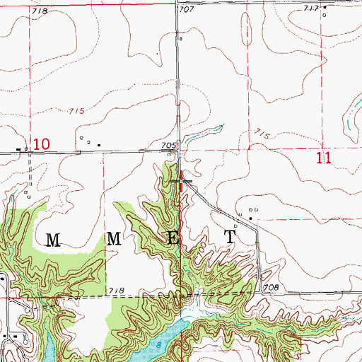 Topographic Map of Stickle Methodist Episcopal Church (historical), IL