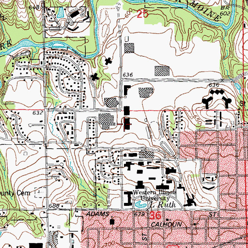 Topographic Map of Stipes Hall, IL