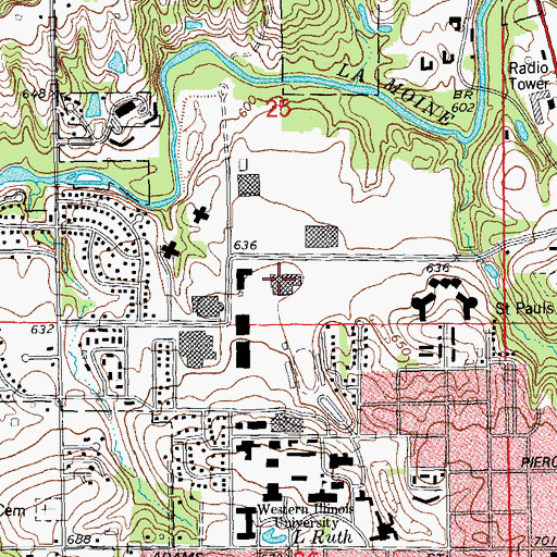 Topographic Map of Western Hall, IL