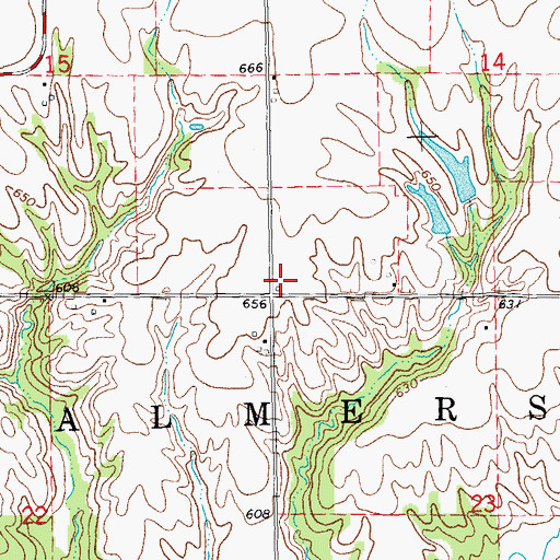 Topographic Map of Salem Methodist Episcopal Church (historical), IL