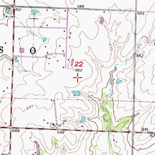 Topographic Map of Township of Owasso, OK