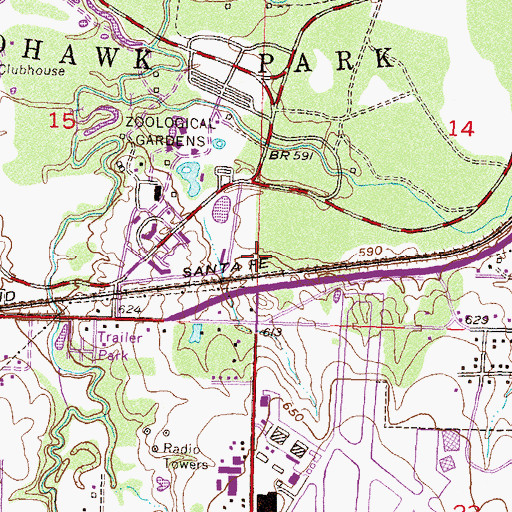 Topographic Map of Township of Dawson, OK