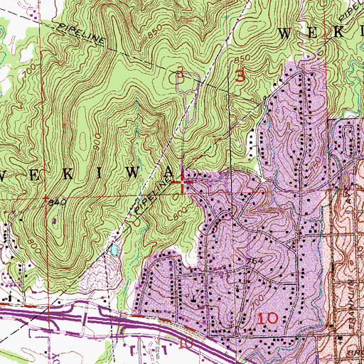 Topographic Map of Township of Wekiwa, OK