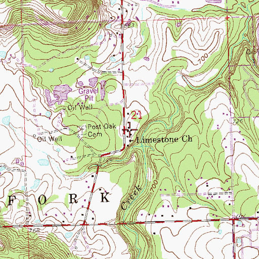 Topographic Map of Township of Red Fork, OK