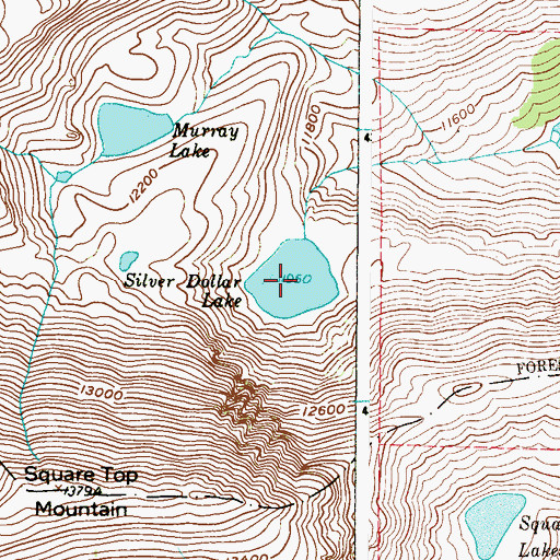 Topographic Map of Silver Dollar Lake, CO