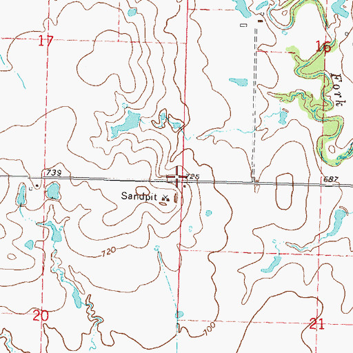 Topographic Map of Township of Talala, OK