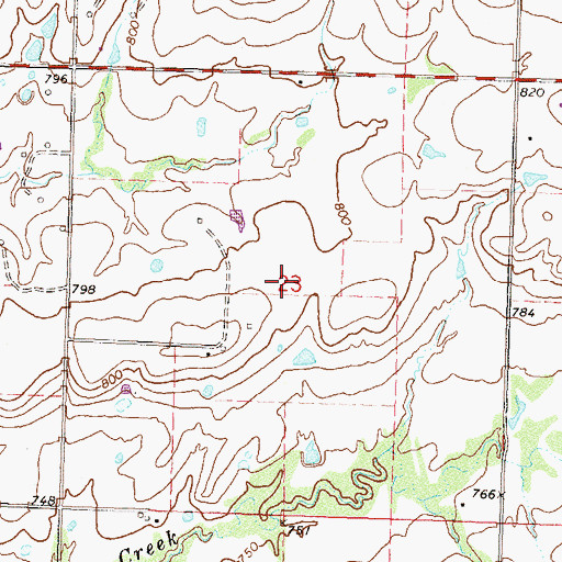 Topographic Map of Township of Jefferson, OK