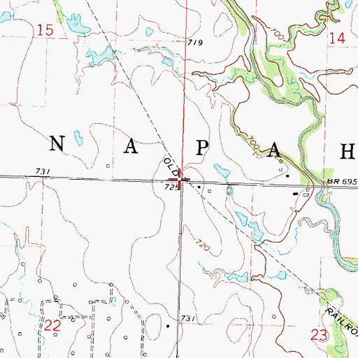 Topographic Map of Township of Lenapah, OK