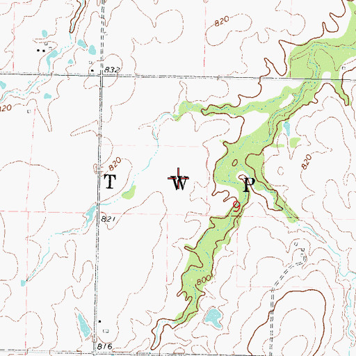 Topographic Map of Township 1, OK