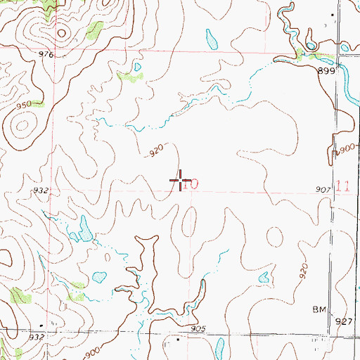 Topographic Map of Township 2, OK