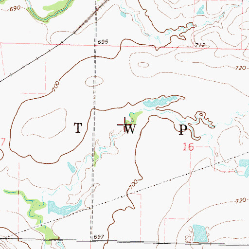 Topographic Map of Township 7, OK