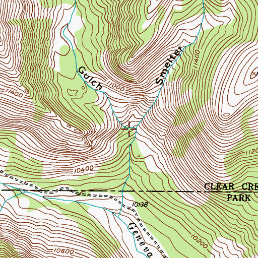 Topographic Map of Smelter Gulch, CO