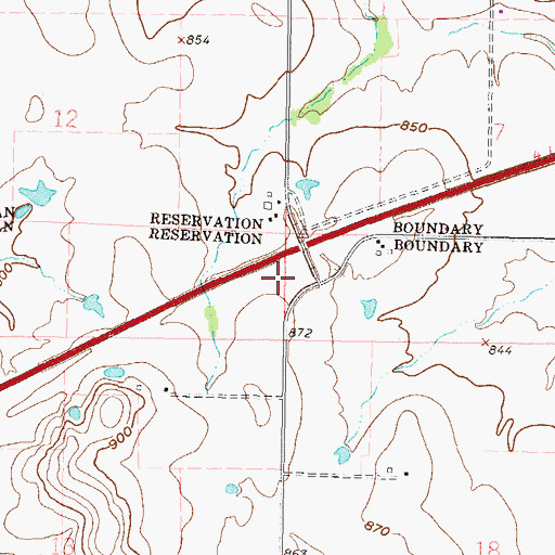 Topographic Map of Township of Peoria, OK