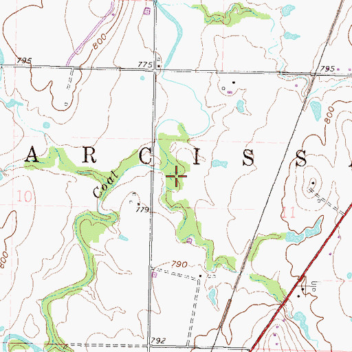 Topographic Map of Township of Narcissa, OK