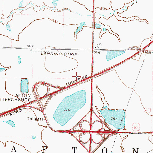 Topographic Map of Township of Afton, OK