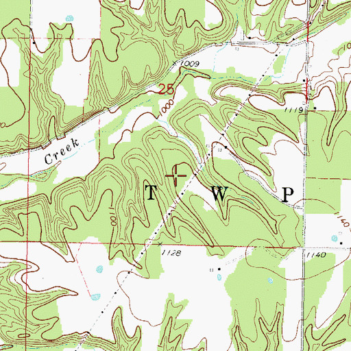 Topographic Map of Township 4, OK