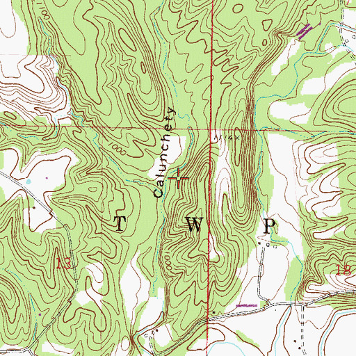 Topographic Map of Township 2, OK