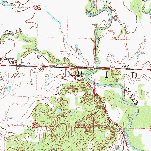 Topographic Map of Township of Rider, OK