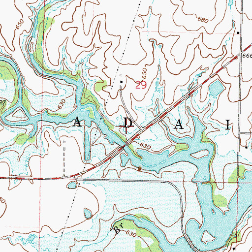 Topographic Map of Township of Adair, OK