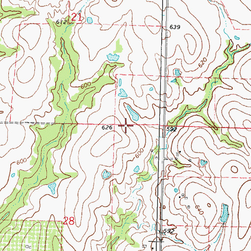 Topographic Map of Township of Porter, OK