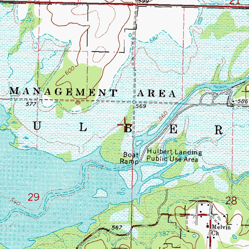 Topographic Map of Township of Hulbert, OK