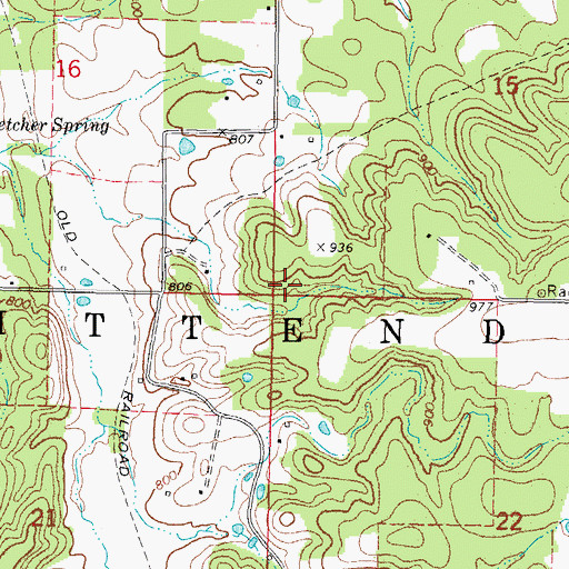 Topographic Map of Township of Crittenden, OK