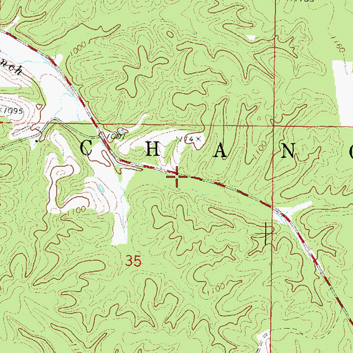 Topographic Map of Township of Chance, OK