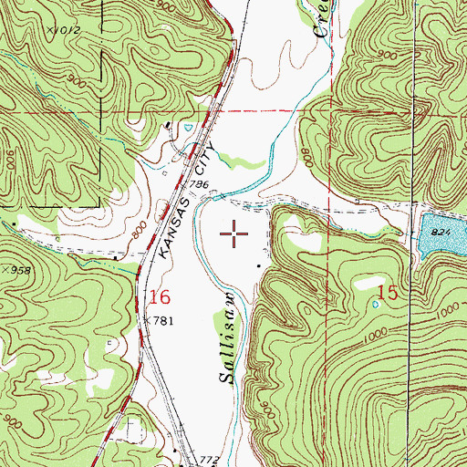 Topographic Map of Township of Bunch, OK
