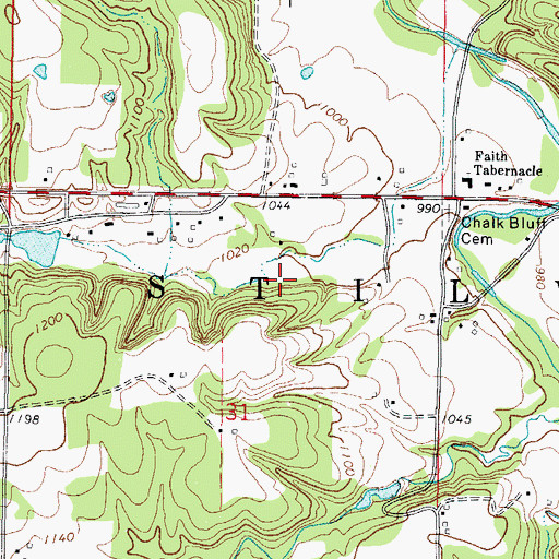 Topographic Map of Township of Stilwell, OK