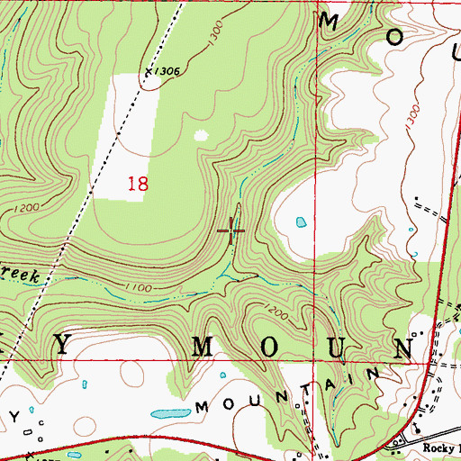 Topographic Map of Township of Rocky Mountain, OK
