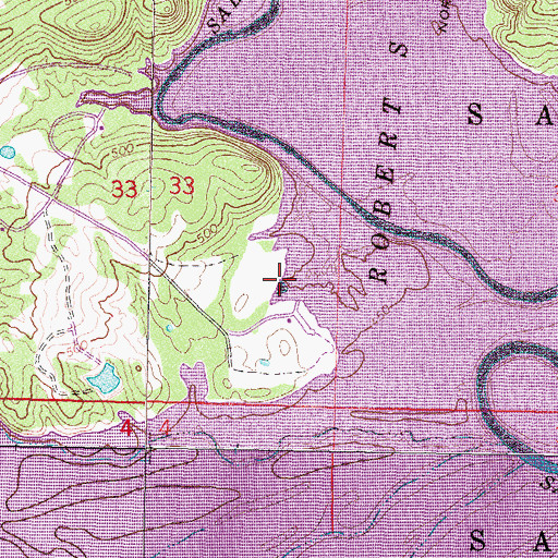 Topographic Map of Township of Sadie, OK