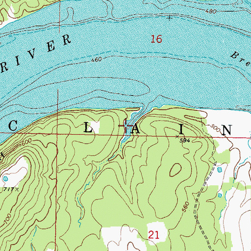 Topographic Map of Township of McLain, OK