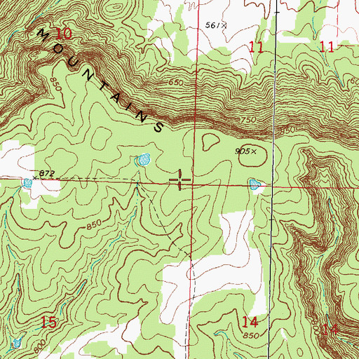 Topographic Map of Township of Beck, OK