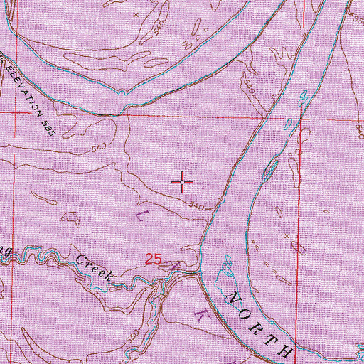 Topographic Map of Township of Eufaula, OK