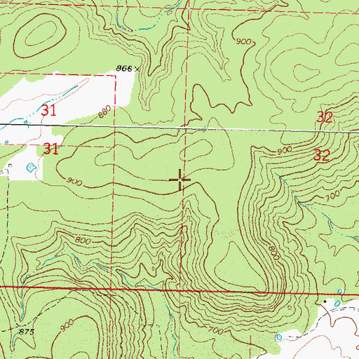 Topographic Map of Township of Quinton, OK