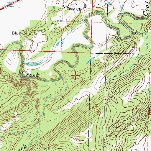Topographic Map of Township of Bucklucksy, OK