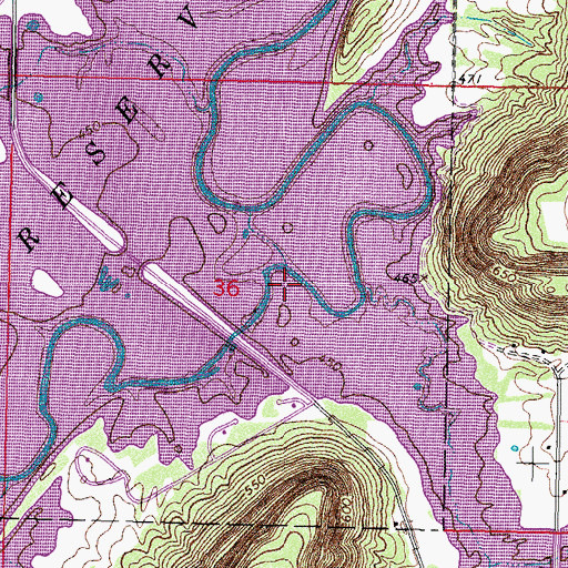 Topographic Map of Township of Sans Bois, OK