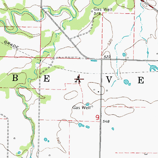 Topographic Map of Township of Beaver, OK