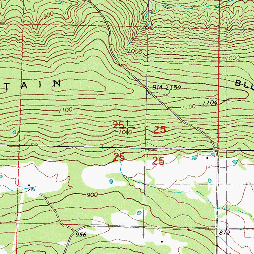 Topographic Map of Township of Cravens, OK