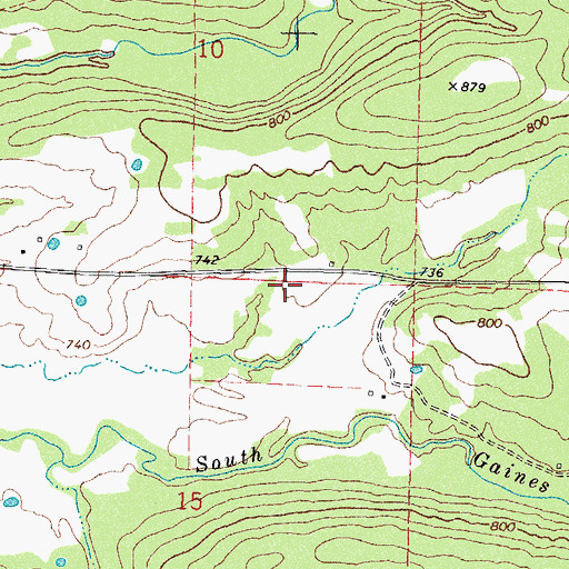 Topographic Map of Township of Damon, OK