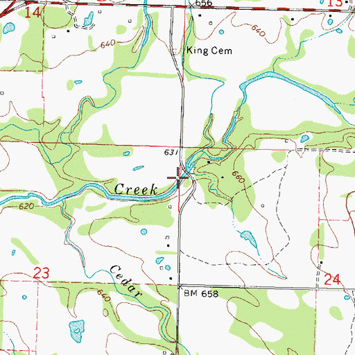 Topographic Map of Township of Buffalo, OK