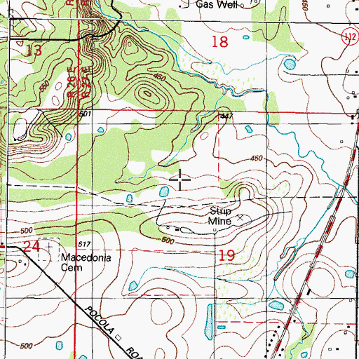Topographic Map of Township of Pocola, OK
