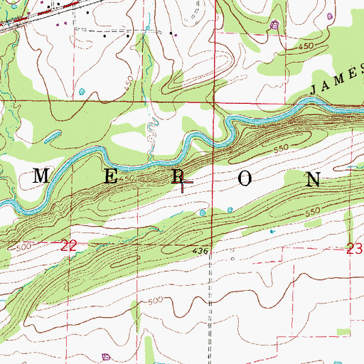 Topographic Map of Township of Cameron, OK