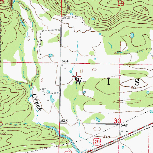 Topographic Map of Township of Wister, OK